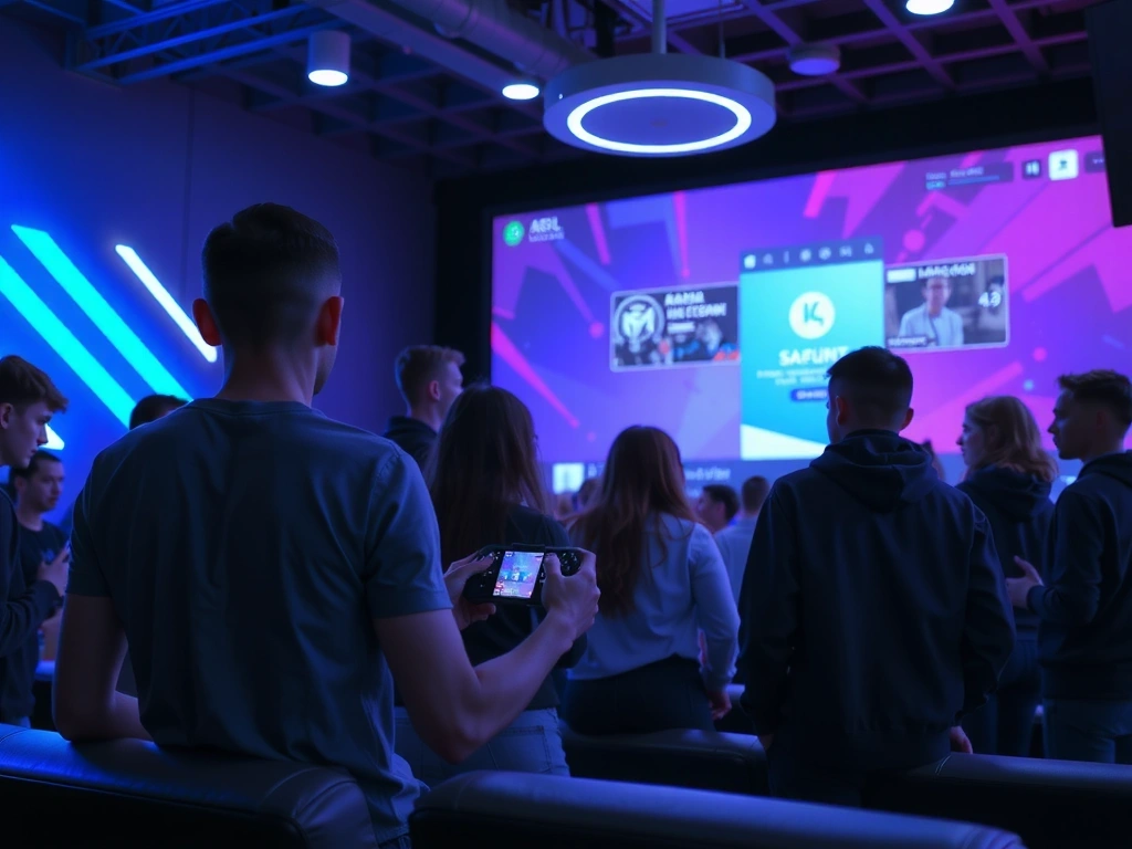 Community gaming session in an arena setting